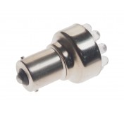 Автолампа P21W (BA15s) 12 LED WHITE 6000K 84лм  24V MEGAPOWER /10 /100