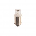 Автолампа T4W (BA9s) 1 LED CONCAVE WHITE 6000K 10лм   12V MEGAPOWER /10 /100 M-90122W