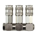 Разветвитель пневматический с вращающимися соединениями, вход 1/4 (F), 3 выхода БРС WDK-83RT