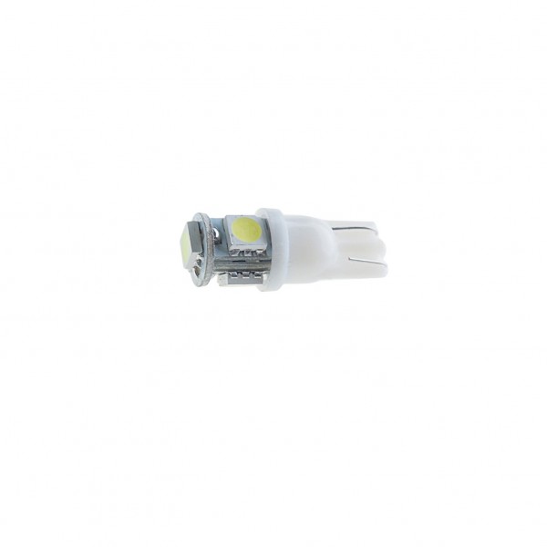 Автолампа T10W (W2,1x9,5d) 4 SMD 5050 WHITE 6000K 80лм  24V MEGAPOWER /10 /100 M-10713W-24