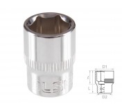 Головка торцевая стандартная шестигранная 3/8, 12 мм TOLSEN TT16312
