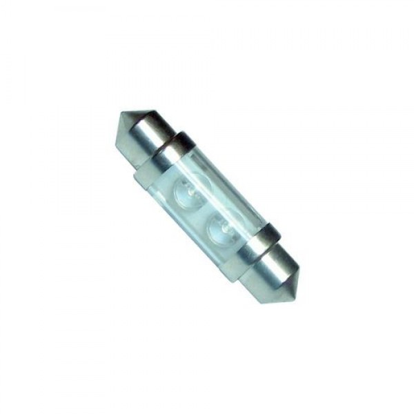Автолампа C5W (SV8.5/8) 36мм 2 LED GREEN 6лм 12V MEGAPOWER /100/1000 M-30431G