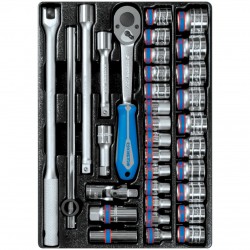 Набор торцевых головок 1/2 с принадлежностями, ложемент, 33 предмета KING TONY 9-4333MR03