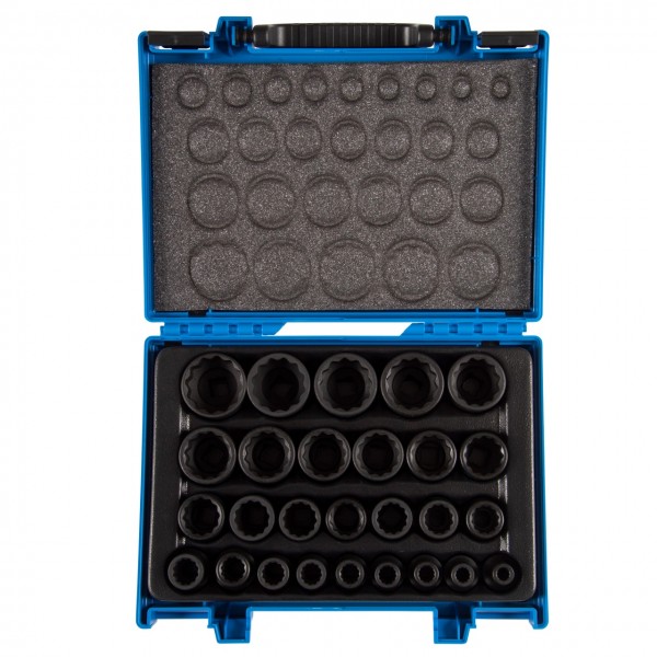 Набор ударных торцевых головок 1/2, двенадцатигранные, 8-36 мм, 27 предметов KING TONY 4827MP