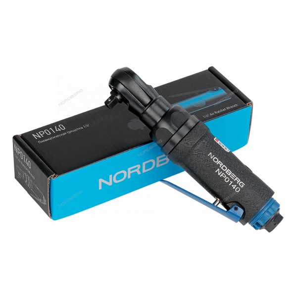 Пневмогайковерт угловой (пневмотрещотка) 1/4", 50 Нм NORDBERG NP0140