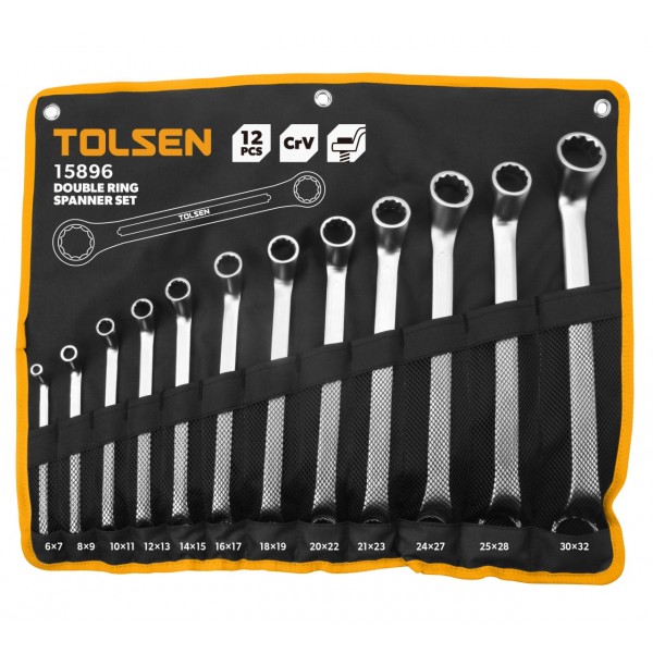 Набор накидных ключей, 6-32 мм, 12 предметов TOLSEN TT15896