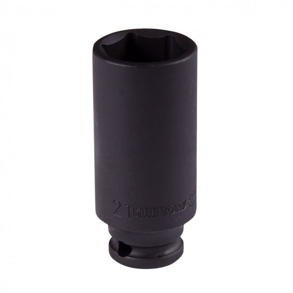 Головка торцевая ударная глубокая шестигранная 3/8, 21 мм KING TONY 343521M