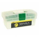 Ящик универсальный  с лотком 285х155х125 мм прозрачный ЭВРИКА /1/10 ER-10337
