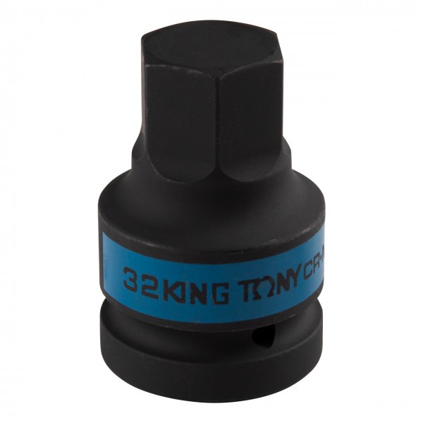 Насадка (бита) ударная торцевая 1, HEX, 32 мм, L = 80 мм KING TONY 801532M