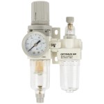 Блок подготовки воздуха 1/4 с фильтром, манометром, маслораспылителем и регулятором давления AC2010-02