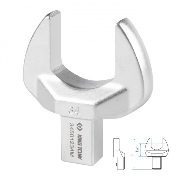 Насадка рожковая серии FIT, 34 мм, 14х18 мм KING TONY 34501234M