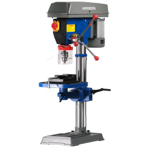 NORDBERG СТАНОК СВЕРЛИЛЬНЫЙ  (750Вт, 16мм, макс расст до стола 410мм, 16 скоростей, тиски) ND1660