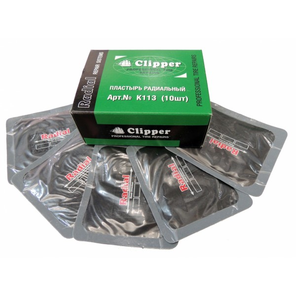 CLIPPER НАБОР ЗАПЛАТ  кордовые для боковых порезов 75*90мм (1 слой корда) (10шт.) K113