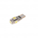 Автолампа T10W (W2,1*9,5d) 5 SMD 5050 WHITE 6000K с блокиратором ошибок CANbus  100лм  24V MEGAPOWER /10 /100 M-70214W-24