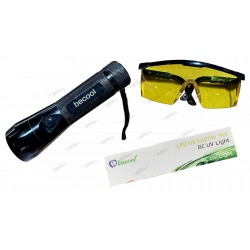 Течеискатель ультрафиолетовый BC-UV-L Light (УФ-фонарик + очки)