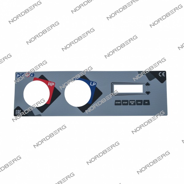 NORDBERG ЗАПЧАСТЬ ПАНЕЛЬ центральная (наклейка) для NF12S NF12S#CEN-PAN