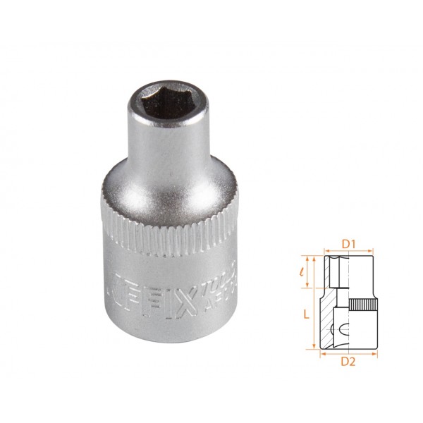 Головка торцевая стандартная шестигранная 3/8, 6 мм AFFIX AF00030006