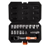 Набор торцевых головок с принадлежностями HEX 19 мм, 10-24 мм, 17 предметов AFFIX AF01917C