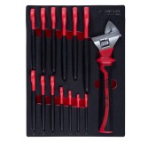 Набор рожковых диэлектрических ключей, 8-24 мм, ложемент, 14 предметов KING TONY 9-901VE14MRV