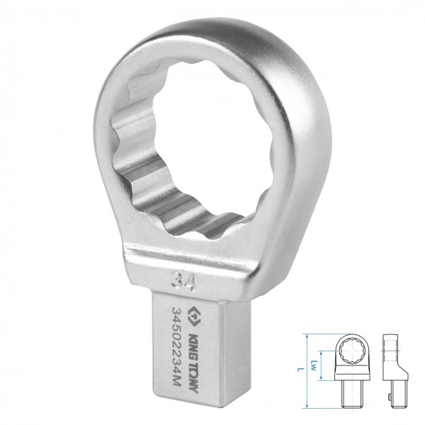 Насадка накидная серии FIT, 34 мм, 14х18 мм KING TONY 34502234M