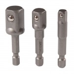 Набор адаптеров для торцевых головок, 1/4>1/4, 3/8, 1/2, 3 предмета KING TONY 9103PR