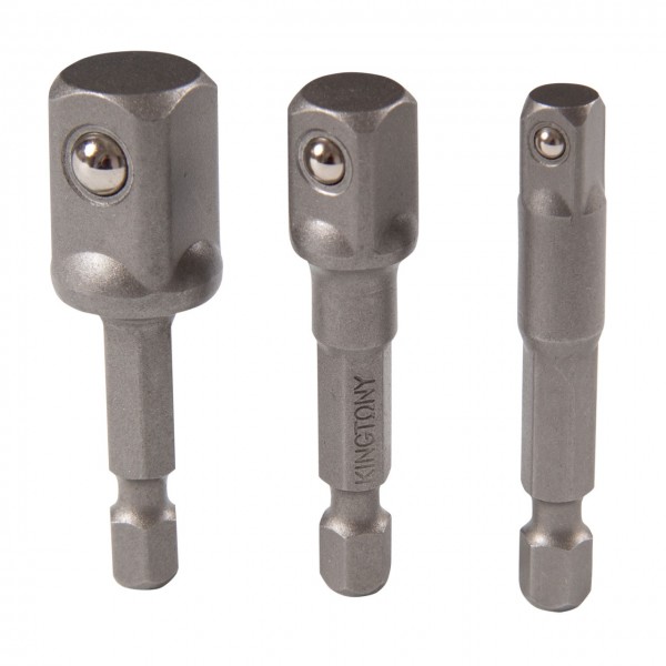 Набор адаптеров для торцевых головок, 1/4>1/4, 3/8, 1/2, 3 предмета KING TONY 9103PR