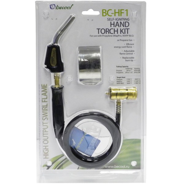 ГОРЕЛКА  со шлангом, пьезоподжигом и экраном BC-HF-1