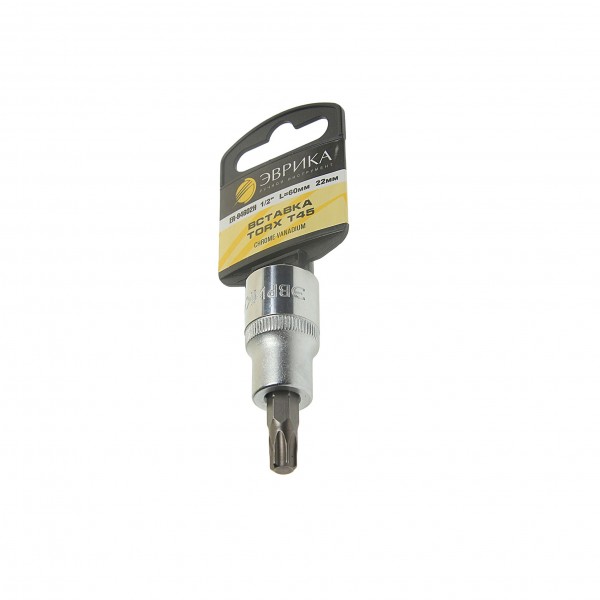 Насадка-вставка с битой Torx T45  1/2 22мм L=60мм (с держателем) ЭВРИКА /1/20 ER-94602H
