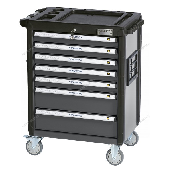 Тележка инструментальная, 7 выдвижных ящиков, серая NORDBERG T7N(G)