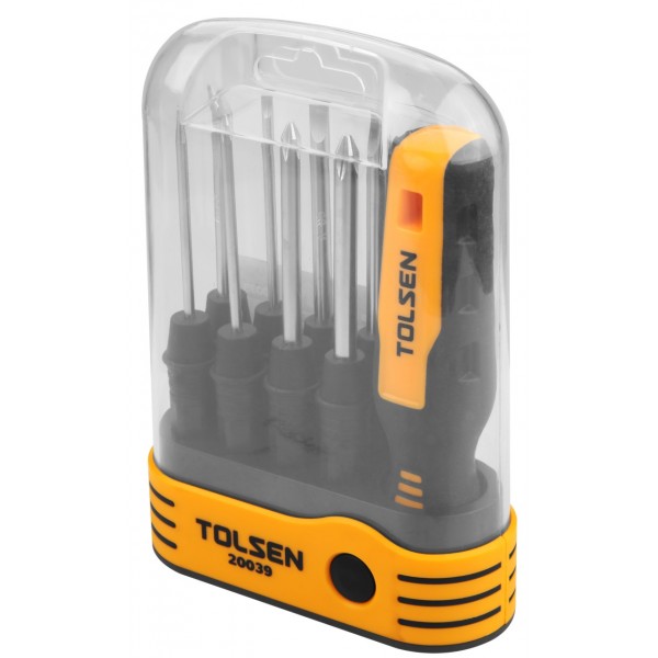 Отвертка со сменными вставками (битами), 8 в 1 TOLSEN TT20039s