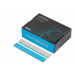 Грузики самоклеящиеся (4х5 г+4х10 г, L=14 см) Fe закругленные серые, 50 лент NORDBERG W510FR4G