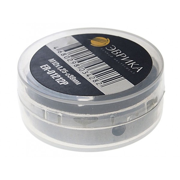 Плашка  M12x1,25-ø38мм, в пластиковом футляреЭВРИКА /1/10 ER-01212P