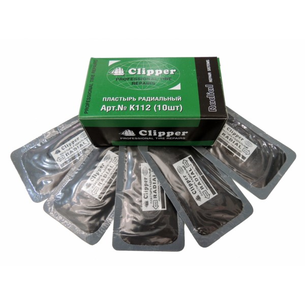 CLIPPER НАБОР ЗАПЛАТ  кордовые для боковых порезов 57*102мм (1 слой корда) (10шт.) K112