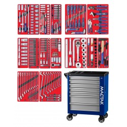 Набор инструментов ПРОФИ в синей тележке, 299 предметов МАСТАК 50-07299B