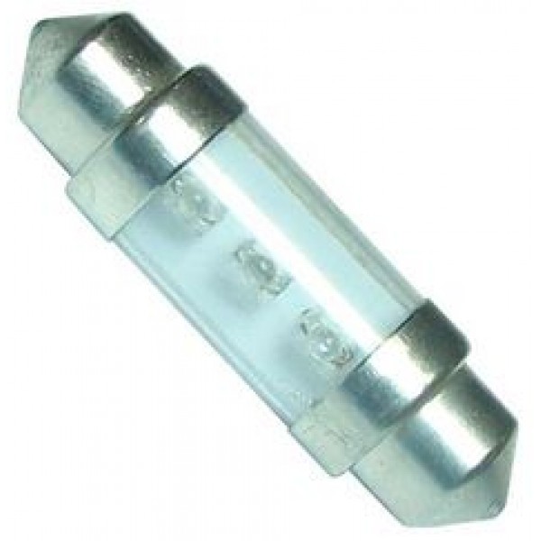 Автолампа C10W (SV8.5/8) 36мм 3 LED GREEN 9лм 12V MEGAPOWER /100/1000 M-30432G