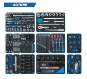 Набор инструментов ACTION для тележки, 15 ложементов, 327 предметов KING TONY 934-327MRVD