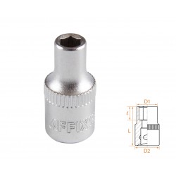 Головка торцевая стандартная шестигранная 1/4, 4,5 мм AFFIX AF00020045