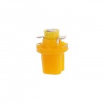 Автолампа T5 (W2*4.6d с патроном B8.5d) 1 SMD 3528  YELLOW 8лм   12V MEGAPOWER /10 /100 M-50213Y