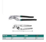 PW10 Клещи переставные ROSSVIK 10"