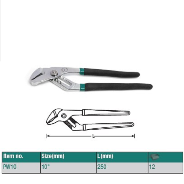 Клещи переставные ROSSVIK 10" PW10