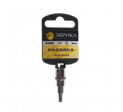 Насадка ER-93502H 1/4" DR 6-гранная 4мм (с держателем) ЭВРИКА 1/240