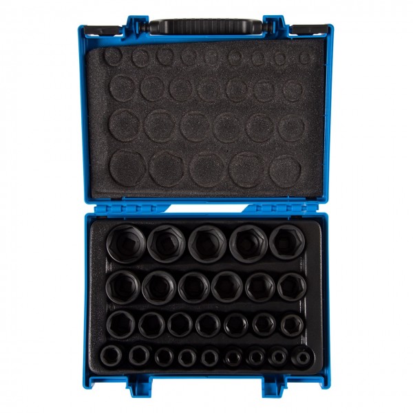 Набор ударных торцевых головок 1/2, шестигранные, 8-36 мм, 27 предметов KING TONY 4427MP