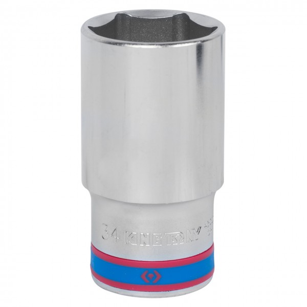 Головка торцевая глубокая шестигранная 1/2, 34 мм KING TONY 423534M