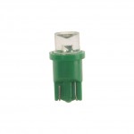 Автолампа T10W (W2,1x9,5d) 1 LED CONCAVE GREEN 8лм   12V MEGAPOWER /10 /100 M-10312G