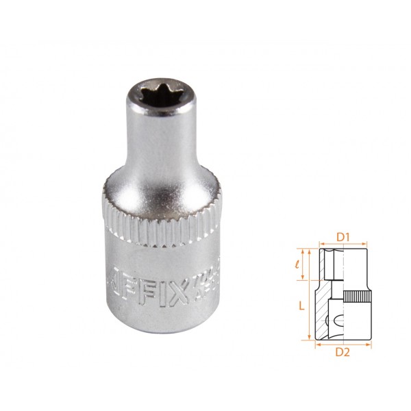 Головка торцевая TORX Е-стандарт 1/4, E5 AFFIX AF00023005