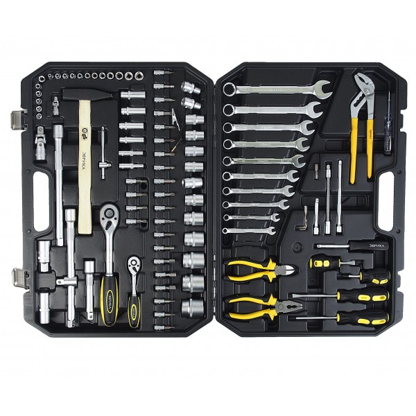 Набор инструмента  1/4"&1/2"DR 6-гранный 101 предмет ЭВРИКА ER-80001