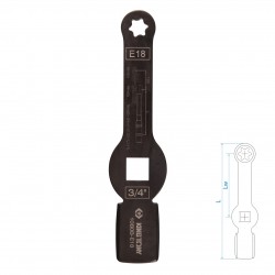 Ключ для тормозных суппортов грузовых автомобилей E18, 3/4, ударный KING TONY 10B0B-E18