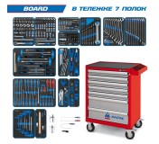 Набор инструментов BOARD в красной тележке, 325 предметов KING TONY 934-325AMR