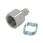 Штуцер пневматический ёлочка с обжимным кольцом, внутренняя резьба 1/4, 12 мм OPT-74012HF