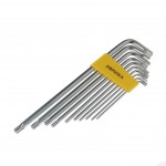Набор ключей TORX : Г-образных экстра длинных T9-T50 10пр. ЭВРИКА /1/12/60 ER-15101XLT